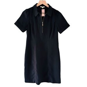 Jade Melody Tam Zip Front Collared Mini Dress Black Size XS